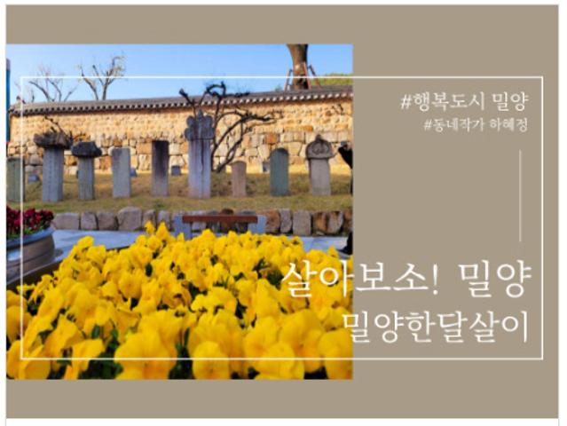 동네작가[하혜정] 2022년 밀양 한달살이 (feat. 살아보소! 밀양) "참가자 모집" 관련사진